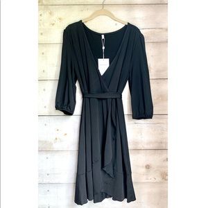 Black wrap dress
